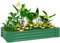 Outsunny Galvanised Raised Garden Bed, 180 x 90 x 30cm Raised Bed with Reinforcing Bars, Outdoor Raised Planter with Open Bottom for Vegetables, Flowers, Herbs, Green
