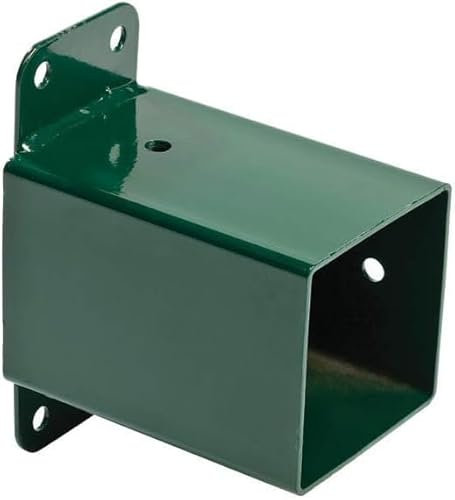 h2i Schaukel-Wandverbinder | 90 x 90 mm | Grün | Stabiler Metallverbinder für Vierkant Schaukelpfosten | wetterfester Kantholzverbinder für Schaukelkonstruktionen