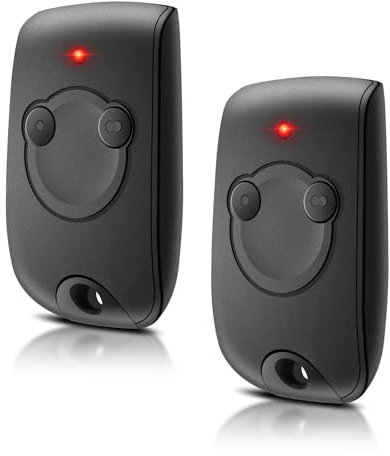 Lot de 2 Remplacement de la Telecommande 1841026, Télécommande portail 433,42MHZ 2 Canaux Compatible avec Keytis RTS