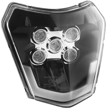 RLVYTA Scheinwerfer Motorrad Scheinwerfer Platte LED Zubehör Fit Für KTM EXC SX MX 250 300 450 Verkleidung Dirt Bike Supermoto scheinwerfer(Wick)