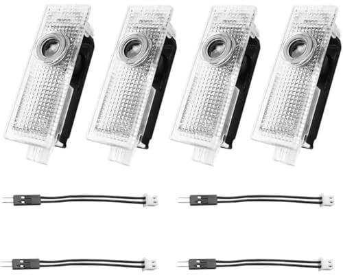 AUTOLUXE Set of 4 Car Door Logo Light Projector Welcome Lights Compatible with BMW Models 1/2/3/4/5/6/7/X1/X3/X4/X5/X6 Series
