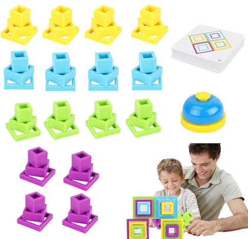 Stapelbecher - Baby Stapelblock | Puzzle Bausteine ​​- Hirnteaser -Stapel -Rätsel Building Toy | Eltern Kinder Interaktives Spiel mit leuchtenden Farben für verbesserte Kreativität und Logik