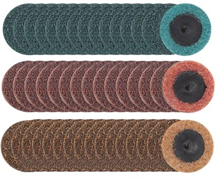 36 Pièces Disque À Changement Rapide Disques Abrasifs De 2 Pouces Avec Tampon Disque Verrouillage Rouleau 1/4 Pouce Pour Meuleuses À Matrice Préparation Surface Outils