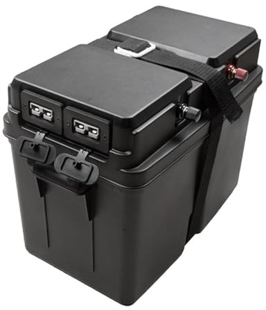 Battery Box Marine Case Multifunction Portable Outdoor for Camping Marine RV Boat Car Power Control Storage Container 12.99x8.27x8.66inch