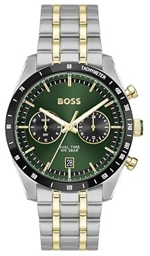 BOSS Analogue Multifunction Quartz Watch for Men TOURMASTER Collection - Available with Stainless Steel or Leather Bracelet