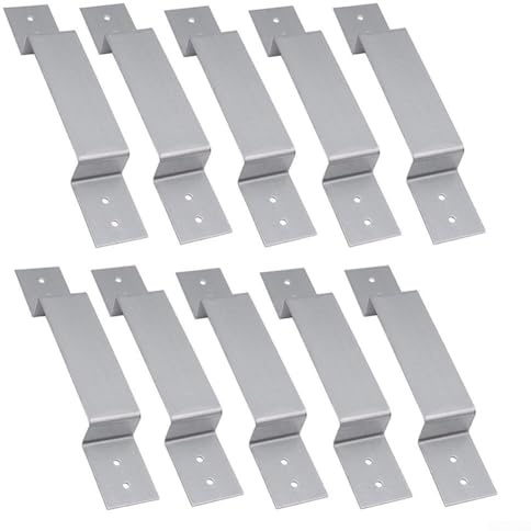 Zaunpfosten-Sicherheitshalterungen für 100 mm Pfosten, Anti-Rassel-Design, verzinkter Stahl, 10 Stück, kompatibel mit Beton- und Holzzaunpfosten
