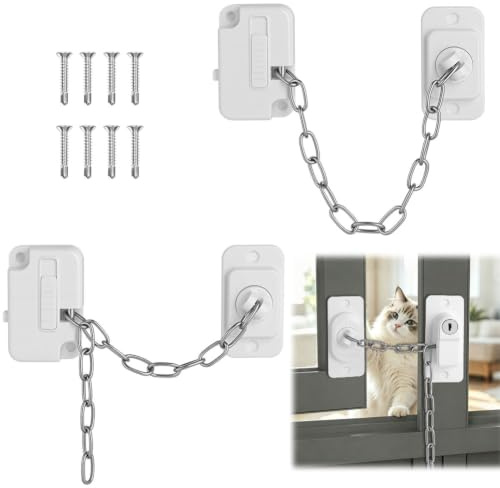 OSDUE 2 Piezas Seguridad Ventanas, Cerradura para Puerta de Frigorífico | Cerraduras para Puertas Niños y Mascota Autoadhesiva Candado Nevera para Lavadora, Armario, Cajones