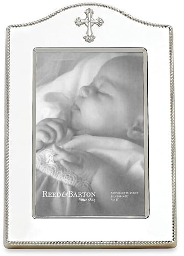 Reed & Barton Abbey Cross Silverplate 4 X 6 Frame, Silver-plated, Metallic, 1.05 LB