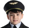 Dress Up America Pilotenmütze – Schwarze Flugkapitänsmütze – Pilotenkostüm-Zubehör für Kinder und Erwachsene