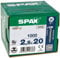 SPAX Universalschraube, 2,5 x 20 mm, 1000 Stück, Kreuzschlitz Z1, Senkkopf, Vollgewinde, 4CUT, WIROX A3J, blank verzinkt, 1081010250205
