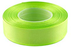 Creativery 32m Rolle Satinband 25mm (078 lindgrün) // Schleifenband einseitiges Hochzeit Taufe Deko Band Dekoband Geschenkband 2,5cm