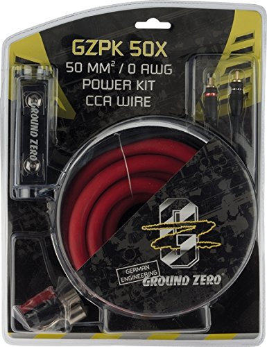 Kit Cavi Ground Zero GZPK 50X x amplificatore Cavo auto rca 0 awg Ø 50 mm² 50mm installazione auto