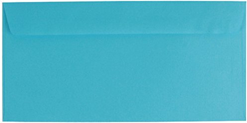 100 farbige Briefumschläge / Din lang / Farbe: blau