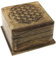 Holzbox Schatulle Holzkästchen Blume des Lebens 10x10x6,5 cm, Mango Holz braun, Schatzkistchen Schmuckschatulle, Trickbox mit Klappdeckel
