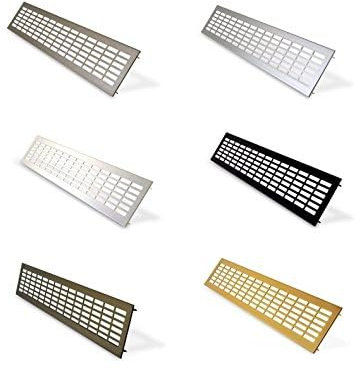 Rejilla de ventilación de aluminio blanco 60 mm x 500 mm