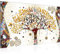 Runa Art Tableau Gustav Klimt L'Arbre De Vie Moderne Tableau Decoracion Murale - Abstrait Art Coloré Salle 004614a