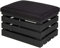 LAUBLUST Weinkisten-Hocker - ca. 50 x 40 x 30 cm, Schwarz | Sitzbank - Polster-Deckel & Staufach | Bequeme Truhenbank