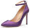 Castamere Scarpe col Tacco Donna Cinturino alla Caviglia Tacco a Spillo 10CM Raso Viola Scarpe EU 39