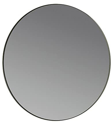 Blomus -Rim- Wandspiegel, grau getönte Spiegelfläche, puristisch Schlichtes Design, Ø 50 cm, Farbe Steel Gray (66003)