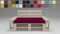 Rollmayer Palettenkissen mit Steppung Auflage für Europaletten Indoor und Outdoor Palettenpolster Kollektion Vivid (Weinrot 13, Sitzkissen, 120x80x8cm)