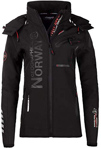 Geographical Norway Damen Softshell Freizeit Jacke Black/Black M