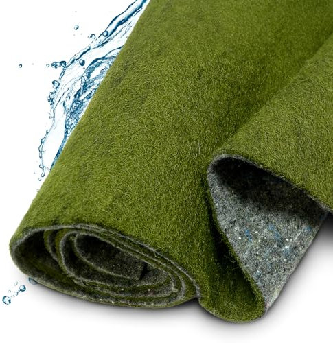 TeichVision - Ufermatte grün für Teichrandgestaltung/Ufermatten für Teiche/Ufermatte Teich - Starke Ausführung 8 mm/Böschungsmatte Teich - Breite 0,65 m, Länge 2 m