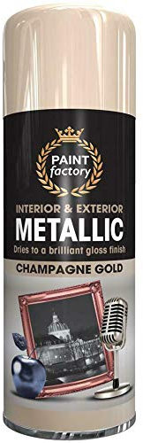 RnT All Purpose Champagne Gold Metallic 400ml Spray Paint Aerosol For Cars Wood 2678 Office Stunning Champagne Finish Highly Concentrated
