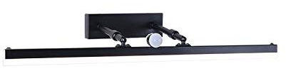 ACMHNC LED Bad Spiegellampe Mit Bewegungsmelder, Modern Schwarz Spiegelleuchte Badezimmer Mit Schalter, 4000K Badlampe Spiegel Schminklicht, Einstellbar&Drehung Make-Up Light Wandlampe IP44,43cm/9w