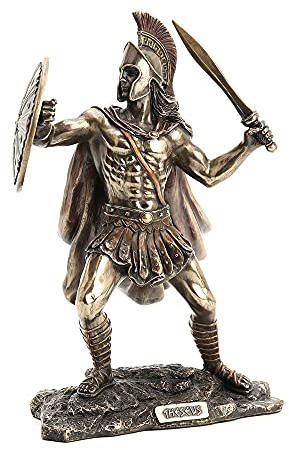 Veronese Design Theseus griechischer Held von Athen, kaltgegossenes Kunstharz, 20,6 cm hoch