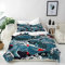ANHOPE Japanisch Welle Fische Bettwäsche Set 3 Teilig Bettbezug 135x200 cm & 2 Kissenbezug 50x70 cm Microfaser Bettbezüge mit Reißverschluss Weich Ganzjahres Bettdeckenbezug Set