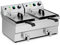 Royal Catering RCPSF 18ETH Deep Fat Fryer 2 x 9 L 230 V Electric Fryer Electric Deep Fryer Commercial Deep Fryer (Stainless Steel, 6,000 W, 50-190 °C)