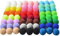 100 Stück flauschige Pompons für Bastelarbeiten, kreative Bastelarbeiten, Dekorationen (3 cm, mehrfarbig)