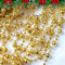 15M Weihnachtsbaum Perlengirlande Christbaumschmuck Perlenband | Perlendurchmesser 8mm&4mm | Christbaumkette Dekoration (Gold)