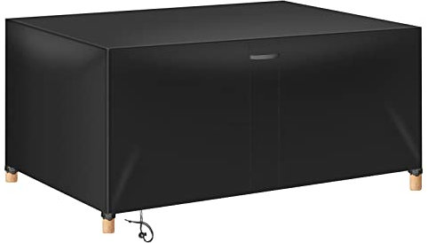 Funda para Muebles de Jardín, Funda Mesa Exterior Impermeable Cubre Muebles Exterior, Paño de Oxford 420D, funda protectora para mesas de jardín y juegos de muebles (242 x 162 x 100 cm)