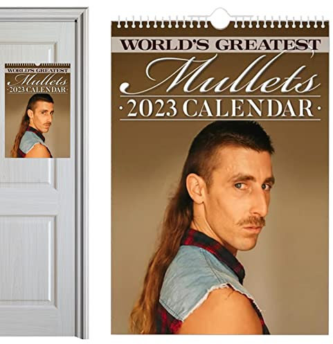 Wandkalender 2023 - Monatskalender Mit Lustigen Meeräschen, World's Greatest Mullets, Einfach Aufzuhängendes, Schrulliges Planer-Geschenk Mit Platz Für Notizen Für Büro, Zuhause, Schule