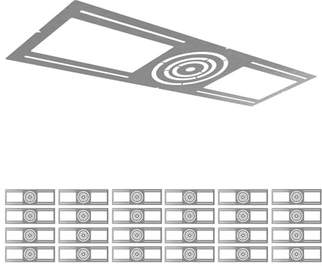 ASD 24 Pack New Construction Mounting Plate with Symmetric Round Hole - 3-4-6 Flat Steel Rough-in Wafer Light Bracket, LED Recessed Lighting Housing