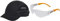 Ultimate Industrial HPBC_PREM-BLACK Deluxe Vented Bump Cap, Black & DEWALT DPG54-1D PROTECTOR Clear High Performance Lightweight Protective Safety Glasses With Wraparound Frame -Yellow/Clear