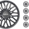 Radkappen Radzierblenden Sparco Roma 14 Zoll Auto Abdeckung Set Grau 4 Stück
