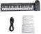 Piano Portatile, 49 Tasti Flessibile in Silicone Pieghevole Piano, Tastiera Elettronica Portatile Multifunzionale, Piano Scroll, Adatto per la Tastiera Musicale dei Principianti(Nero)
