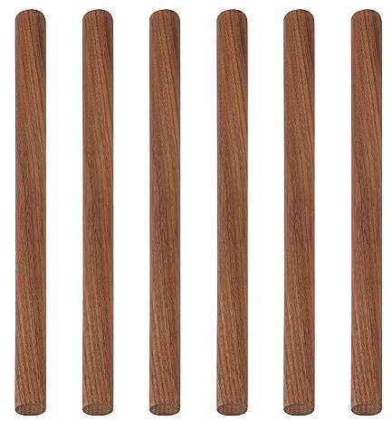 BENECREAT 3 Varilla de Espiga de Nogal de 30 cm X 18 mm, Varillas de Madera Redondas Sin Terminar para Manualidades O Tapices Trenzados de Bricolaje