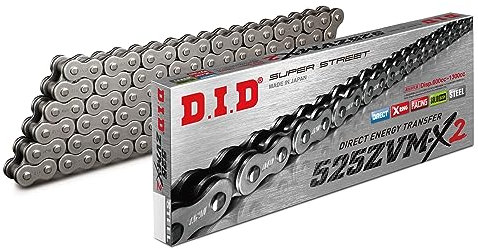 D.I.D Kettenschloss 525ZVM-X2PL, Einfach, 0.5 inch, 12.7 mm
