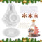 3 moldes de resina epoxi para decoración de Navidad, molde de silicona, marco de fotos, copos de nieve, árbol de Navidad, marco de fotos con colgante, moldes de resina para regalo de cumpleaños,