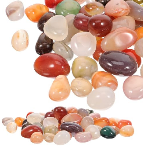 Yardwe Yuhua Stone Agate Pebbles for Landscaping Pebbles for Plant Pots Decorative Rocks for Vase in Aquarium Fish Tank Terrarium