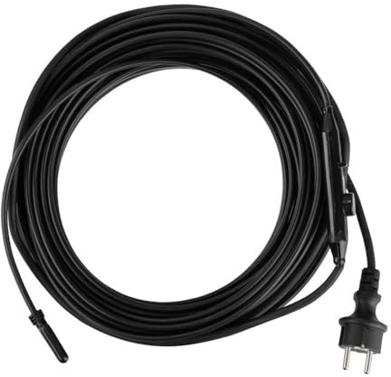 WARMON Cavo riscaldante autoregolante SPC PRO antigelo per tubi e cavi con termostato bimetallico e spina shuko, 8 m