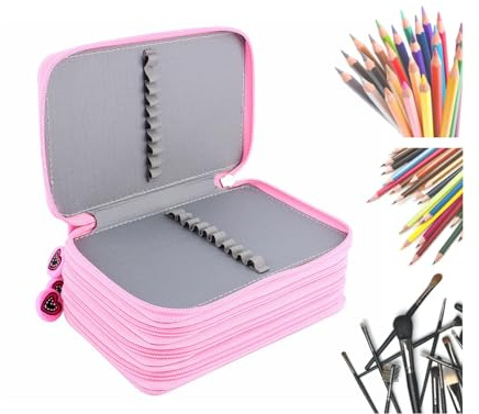 Federmäppchen, 72 Löcher 4-lagig Oxford Mehrschicht Stiftemappe Stoff Stift Organizer für Student Teen Kid Marker Stift Etui Cartoon Reißverschluss