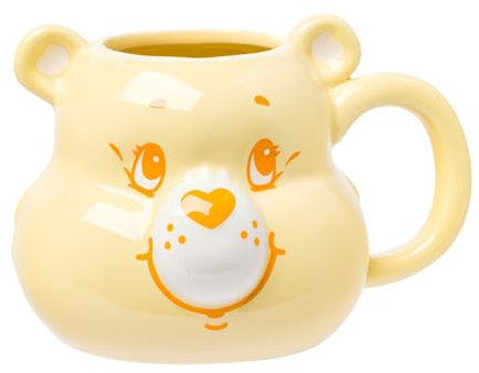 Silver Buffalo Care Bears Funshine Bear Ceramic 3D Sculpted Mug, 20 Ounces