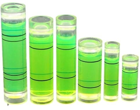 Cylindrical Spirit Level Bubble Vial - Various Sizes (25 Pack) (6 x 20 mm)
