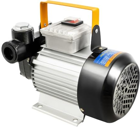 Pompa Travaso Gasolio, 220v Pompa Benzina Pompa Gasolio Pompa Autoadescante con Pistola di Erogazione, Adatta per Stazioni di Servizio