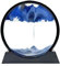 AzureLeap Peinture de Sable Mobile - Cadre Sablier, Images de l'art du Sable en Mouvement, Sable Dynamique dans un Verre Rond, 3D Sable de Paysage pour le Bureau Maison Décoration（Bleu, 12 Pouces）
