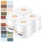 Q-COVER Tester 4 Stück Silikonharz Fassadenfarbe Flüssige Farbproben Aussenfarbe Wandfarbe Hausfarbe 150ml Probe